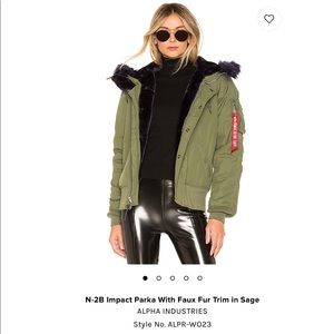 Alpha industries fur trim bomber